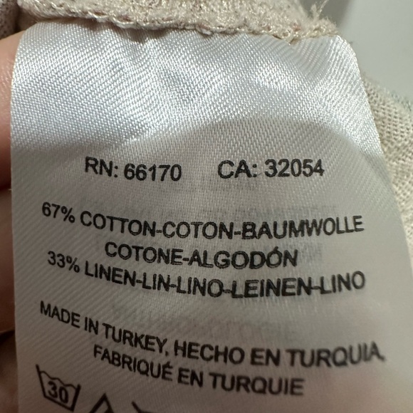 Anthropologie Postmark Cotton Linen Blend Abstract Patterned Women's Top size M - Picture 5 of 5